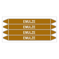 Značení potrubí, emulze,4 ks, 250 × 26 mm